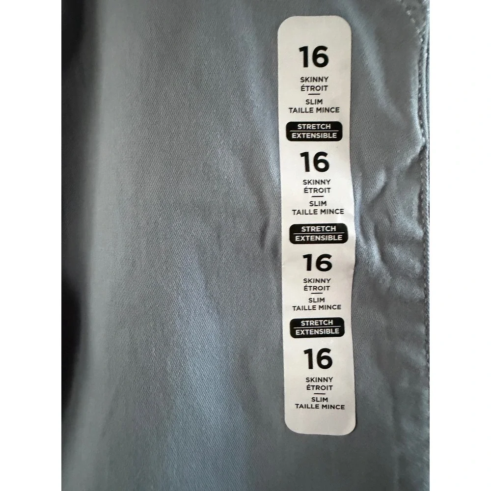 The Children's Place Boys Skinny Slim Chino Pants Gray Size 16 Stretch Slim